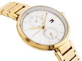 Shop Tommy Hilfiger Angela White Dial Gold Steel Strap Watch for Women - 1782128 in USA
