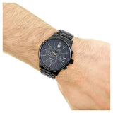 Tommy Hilfiger Kyle Quartz Blue Dial Black Steel Strap Watch for Men - 1791633 Buy Now By Tommy Hilfiger
