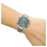 Shop Tommy Hilfiger Angela Blue Dial Silver Steel Strap Watch for Women - 1782126 in USA