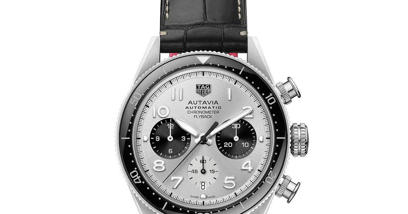 Tag Heuer Autavia Chronometer Flyback Chronograph Silver Dial Black Leather Strap Watch for Men - CBE511B.FC8279 Buy Now By Tag Heuer