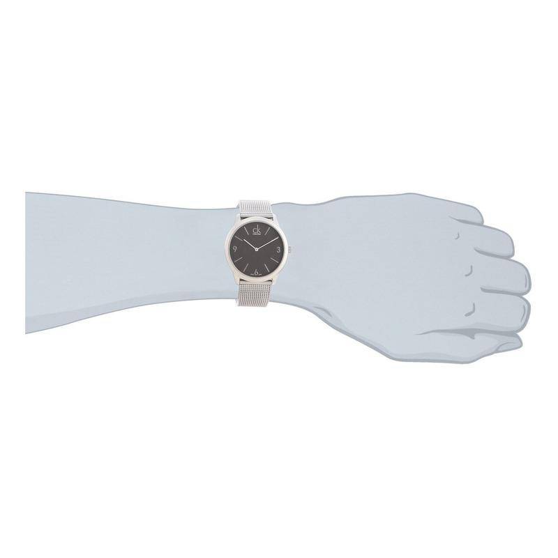Calvin Klein Minimal Grey Dial Silver Mesh Bracelet Watch for Men - K3M51154 Buy Now By Calvin Klein