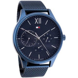 Shop Tommy Hilfiger Damon Quartz Blue Dial Blue Mesh Bracelet Watch for Men - 1791421 in USA