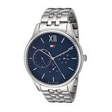Shop Tommy Hilfiger Damon Chronograph Blue Dial Silver Steel Strap Watch for Men - 1791416 in USA