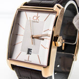 Calvin Klein Window Silver Dial Brown Leather Strap Watch for Men - K2M21620 Buy Now By Calvin Klein