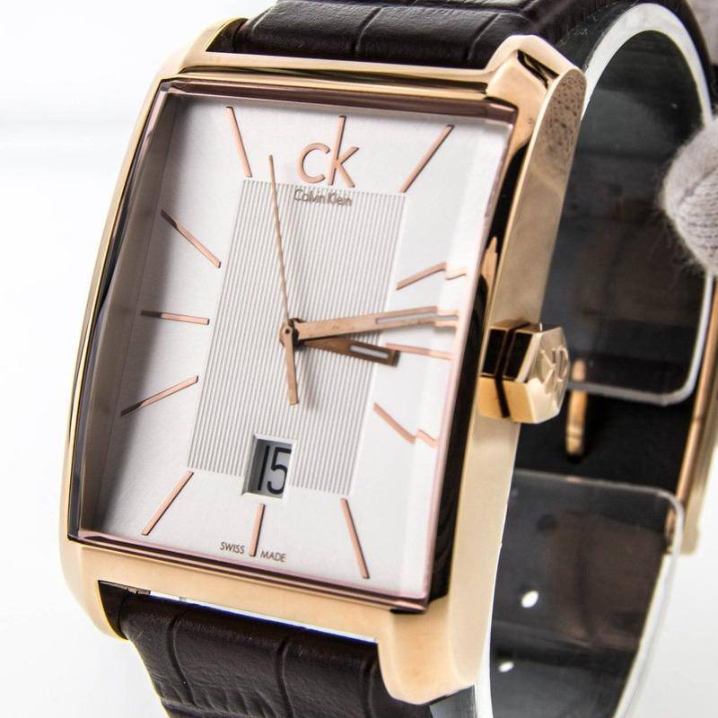 Calvin Klein Window Silver Dial Brown Leather Strap Watch for Men - K2M21620 Buy Now By Calvin Klein