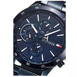 Shop Tommy Hilfiger Bank Quartz Blue Dial Blue Steel Strap Watch for Men - 1791720 in USA