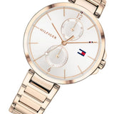 Shop Tommy Hilfiger Angela Quartz White Dial Rose Gold Steel Strap Watch for Women - 1782124 in USA