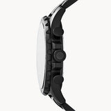Fossil Nate Chrongraph Ion Plated Black Dial Black Steel Strap Watch for Men - JR1356 Buy Now By Fossil
