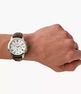 Fossil Grant Chronograph White Dial Brown Leather Strap Watch for Men - FS5344 Buy Now By Fossil