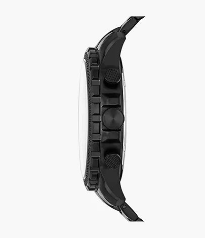 Fossil Bowman Chronograph Black Dial Black Steel Strap Watch for Men - FS5603 Buy Now By Fossil