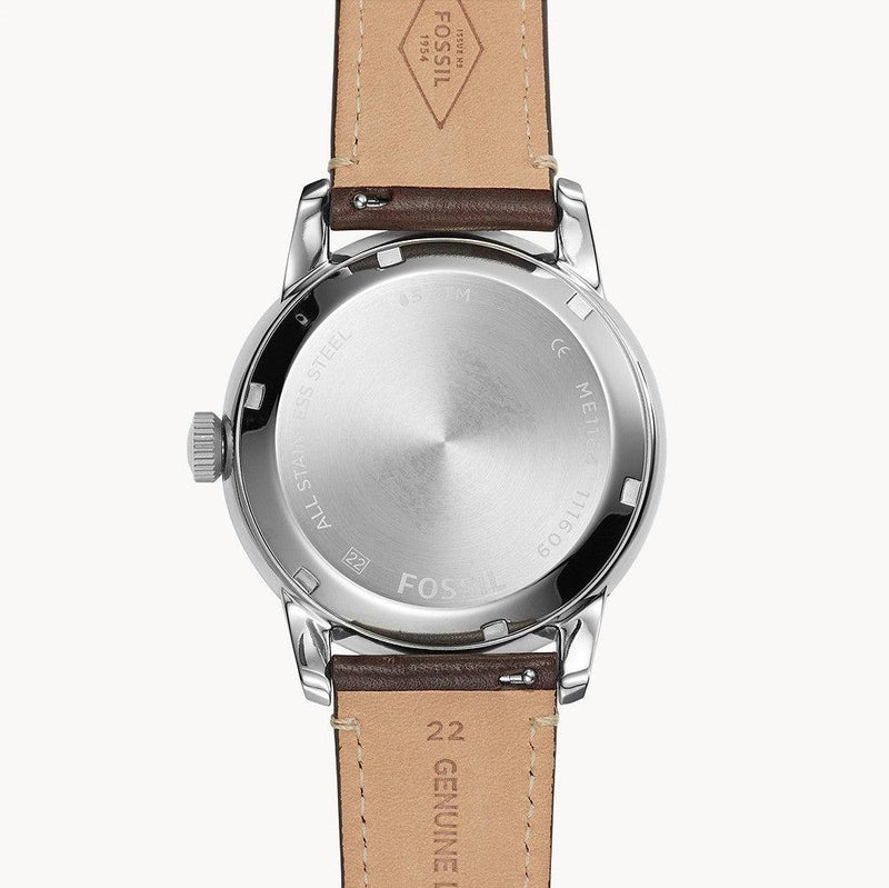 Fossil Townsman Twist Multifunction White Dial Black Leather Strap Watch for Men - ME1164 Buy Now By Fossil