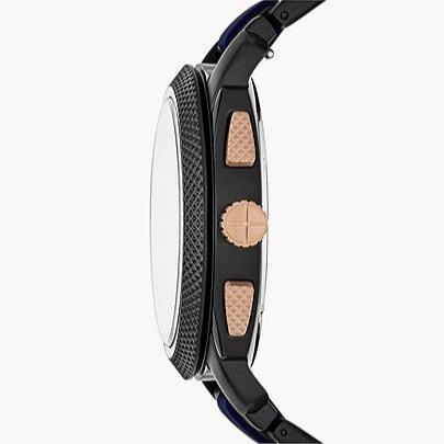Fossil Machine Chronograph Black Dial Two Tone Steel Strap Watch for Men - FS5164 Buy Now By Fossil