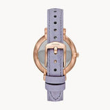 Shop Fossil Jacqueline Purple Dial Purple Leather Strap Watch for Women - ES4814 in USA