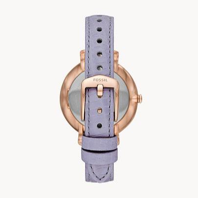 Shop Fossil Jacqueline Purple Dial Purple Leather Strap Watch for Women - ES4814 in USA