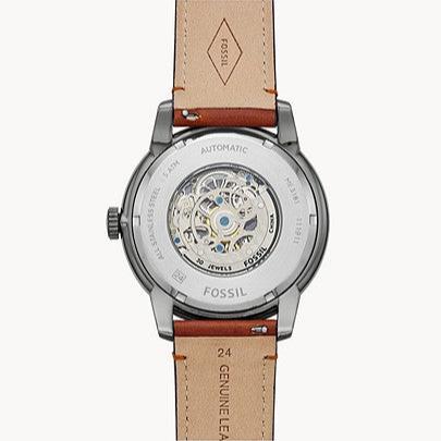 Fossil Townsman Automatic Skeleton Black Dial Brown Leather Strap Watch for Men - ME3181 Buy Now By Fossil