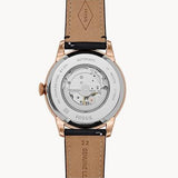 Fossil Townsman Automatic Black Dial Black Leather Strap Watch for Men - ME3170 Buy Now By Fossil