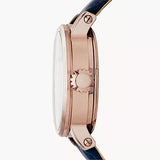 Fossil Original Boyfriend Skeleton White Dial Blue Leather Strap Watch for Women - ME3086 Buy Now By Fossil