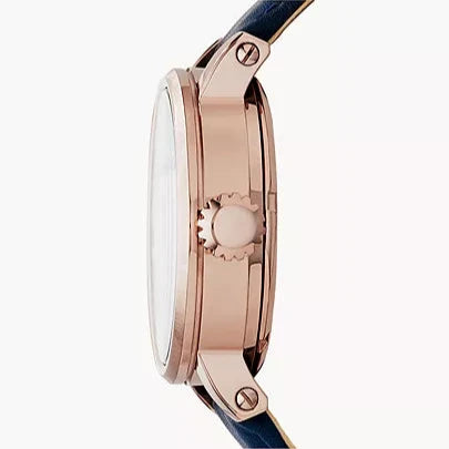 Fossil Original Boyfriend Skeleton White Dial Blue Leather Strap Watch for Women - ME3086 Buy Now By Fossil