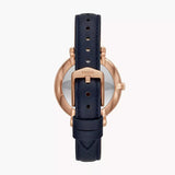 Fossil Jacqueline Blue Dial Blue Leather Strap Watch for Women - ES4673 Buy Now By Fossil