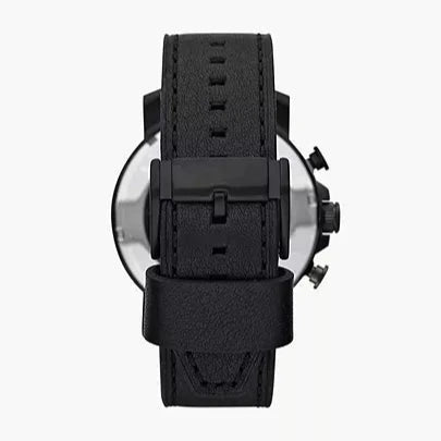 Fossil Nate Chronograph Black Dial Black Leather Strap Watch for Men - JR1354 Buy Now By Fossil