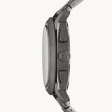 Fossil Machine Chronograph Black Dial Grey Steel Strap Watch for Men - FS4662