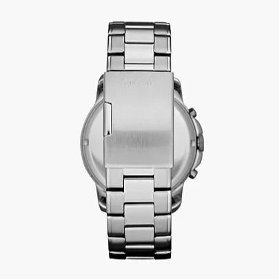 Fossil Grant Chronograph Black Dial Silver Steel Strap Watch for Men - FS4736 Buy Now By Fossil
