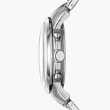 Fossil Grant Chronograph Black Dial Silver Steel Strap Watch for Men - FS4736 Buy Now By Fossil