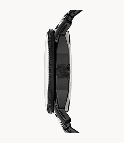 Fossil Machine Black Dial Black Steel Strap Watch for Men - FS4775 Buy Now By Fossil