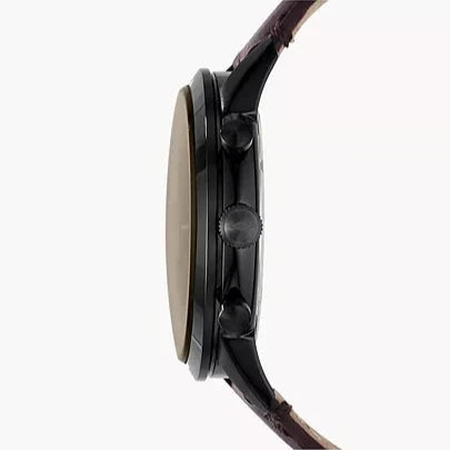 Fossil Townsman Chronograph Black Dial Brown Leather Strap Watch for Men - FS5437 Buy Now By Fossil