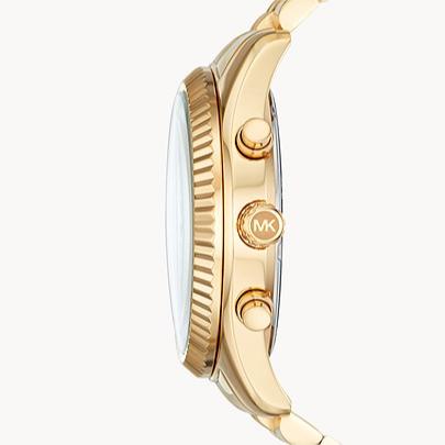 Michael Kors Lexington Crystals Gold Dial Gold Steel Strap Watch for Men - MK8494 Buy Now By Michael Kors