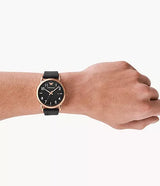 Shop Emporio Armani Luigi Quartz Black Dial Black Rubber Strap Watch For Men - AR11097 in USA