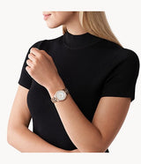 Michael Kors Lauryn Mother of Pearl Dial Rose Gold Steel Strap Watch for Women - MK3716 Buy Now By Michael Kors