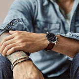 Fossil Minimalist Blue Dial Brown Leather Strap Watch for Men - FS5304 Buy Now By Fossil