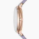 Shop Fossil Jacqueline Purple Dial Purple Leather Strap Watch for Women - ES4814 in USA