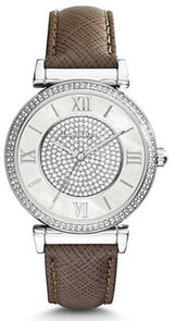 Michael Kors Caitlin Quartz Silver Dial Gray Leather Strap Watch For Women - MK2377 Buy Now By Michael Kors