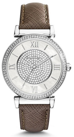 Michael Kors Caitlin Quartz Silver Dial Gray Leather Strap Watch For Women - MK2377 Buy Now By Michael Kors