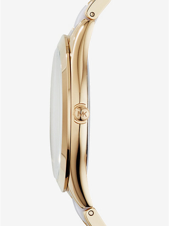 Michael Kors Slim Runway Quartz White Dial Two Tone Steel Strap Watch For Women - MK4295 Buy Now By Michael Kors