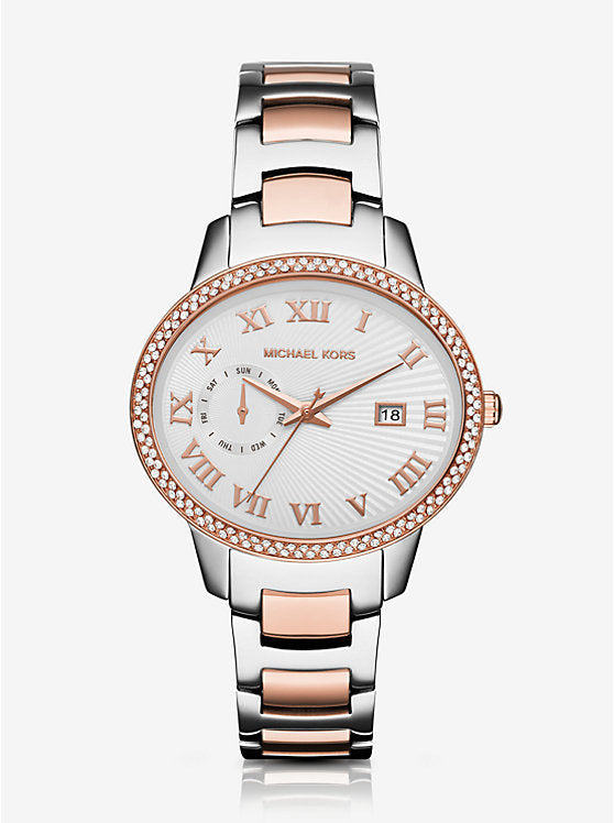 Michael Kors Whitley Analog White Dial Two Tone Steel Strap Watch For Women - MK6228 Buy Now By Michael Kors
