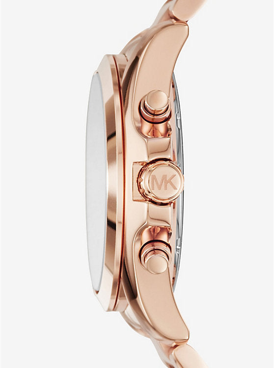 Michael Kors Bradshaw Chronograph Rose Gold Dial Rose Gold Steel Strap Watch For Women - MK6321 Buy Now By Michael Kors