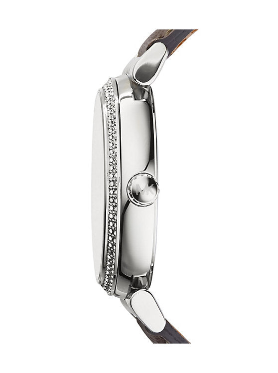 Michael Kors Caitlin Quartz Silver Dial Gray Leather Strap Watch For Women - MK2377 Buy Now By Michael Kors