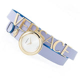 Shop Versace V-Flare Silver Dial Purple Leather Strap Watch for Women - VEBN00318 in USA