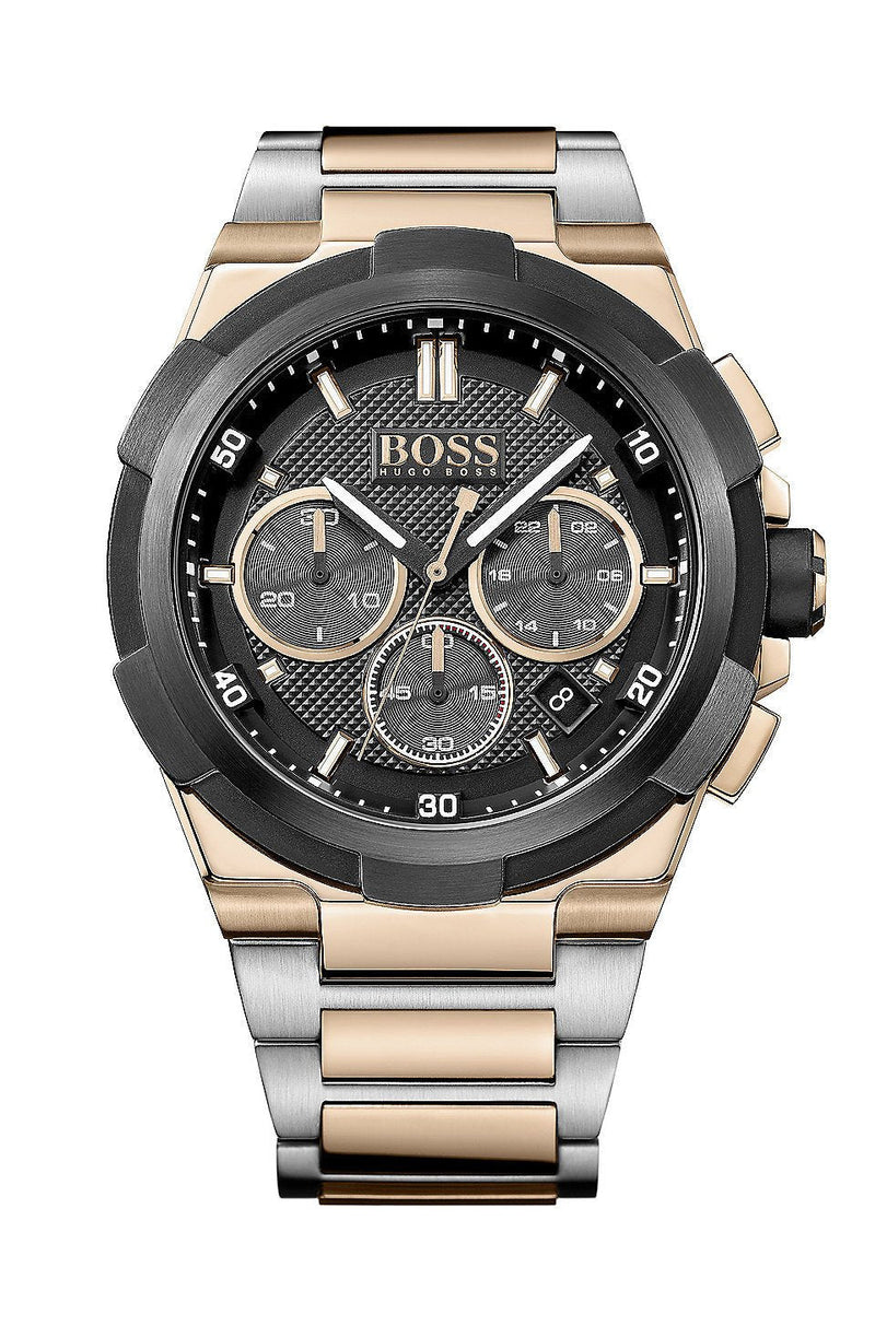 Hugo Boss Supernova Black Dial Two Tone Steel Strap Watch for Men - 1513358 Buy Now By Hugo Boss