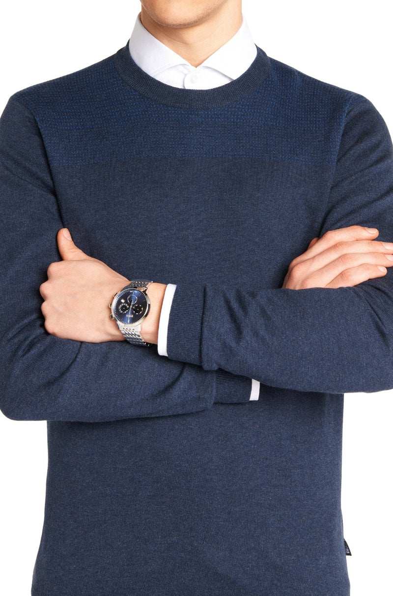 Hugo Boss Associate Blue Dial Silver Steel Strap Watch for Men - 1513269 Buy Now By Hugo Boss