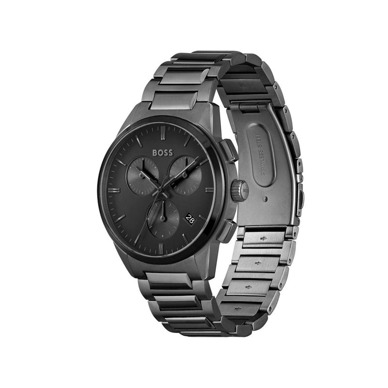 Hugo Boss Talent Black Ceramic Dial Black Steel Strap Watch for Men - 1513581 Buy Now By Hugo Boss