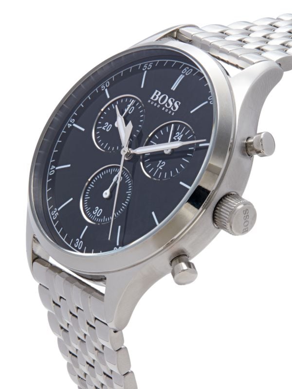 Shop Hugo Boss Companion Blue Dial Silver Steel Strap Watch for Men - 1513653 in USA