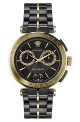 Versace Aion Chronograph Black Dial Black Steel Strap Watch for Men - VE1D01620 Buy Now By Versace