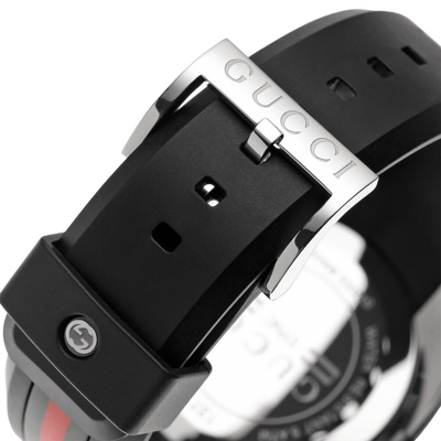 Shop Gucci Sync XXL Quartz Black Dial Black Rubber Strap Watch For Men - YA137101 in USA