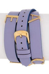 Shop Versace V-Flare Silver Dial Purple Leather Strap Watch for Women - VEBN00318 in USA