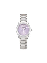 Shop Omega Seamaster Aqua Terra Quartz Purple Dial Silver Steel Strap Watch for Women - 220.10.28.60.60.001 in USA