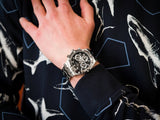 Shop Guess Continental Black Dial Silver Steel Strap Watch for Men - GW0260G1 in USA